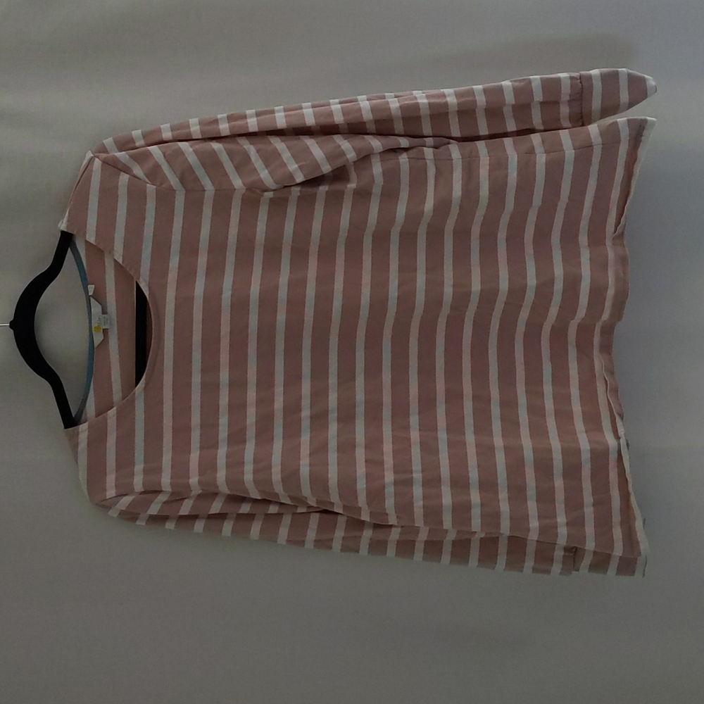 Boden long sleeve stripe shirt. Size 16. Small hole on front. See pic
